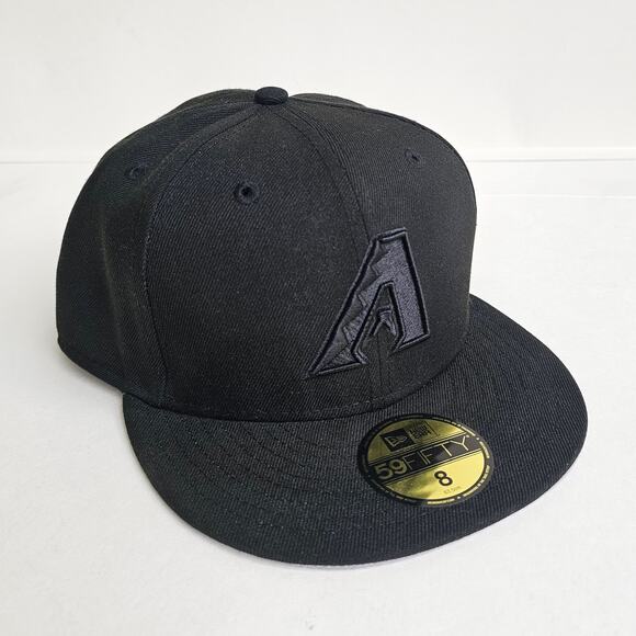 Arizona Diamondbacks Black Hat New Era 59Fifty Baseball Cap Size 8 63.5CM MLB - Picture 1 of 11
